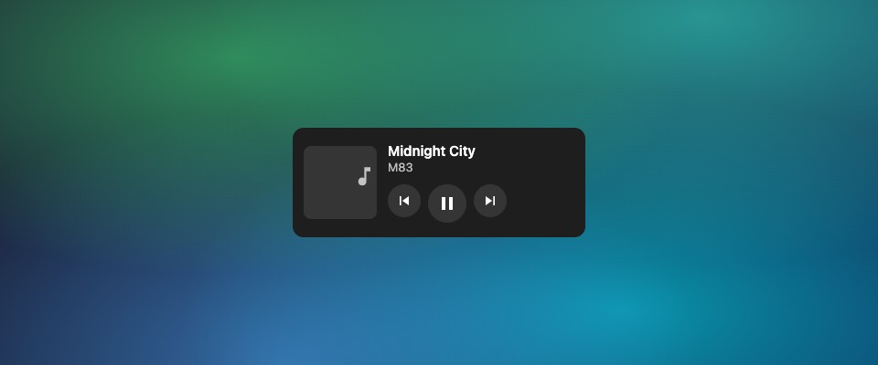 Now Playing widget preview