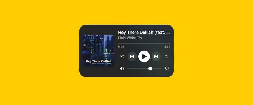 Full Player widget preview
