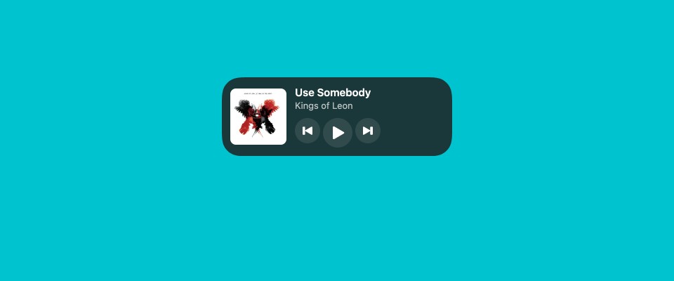 Now Playing widget preview